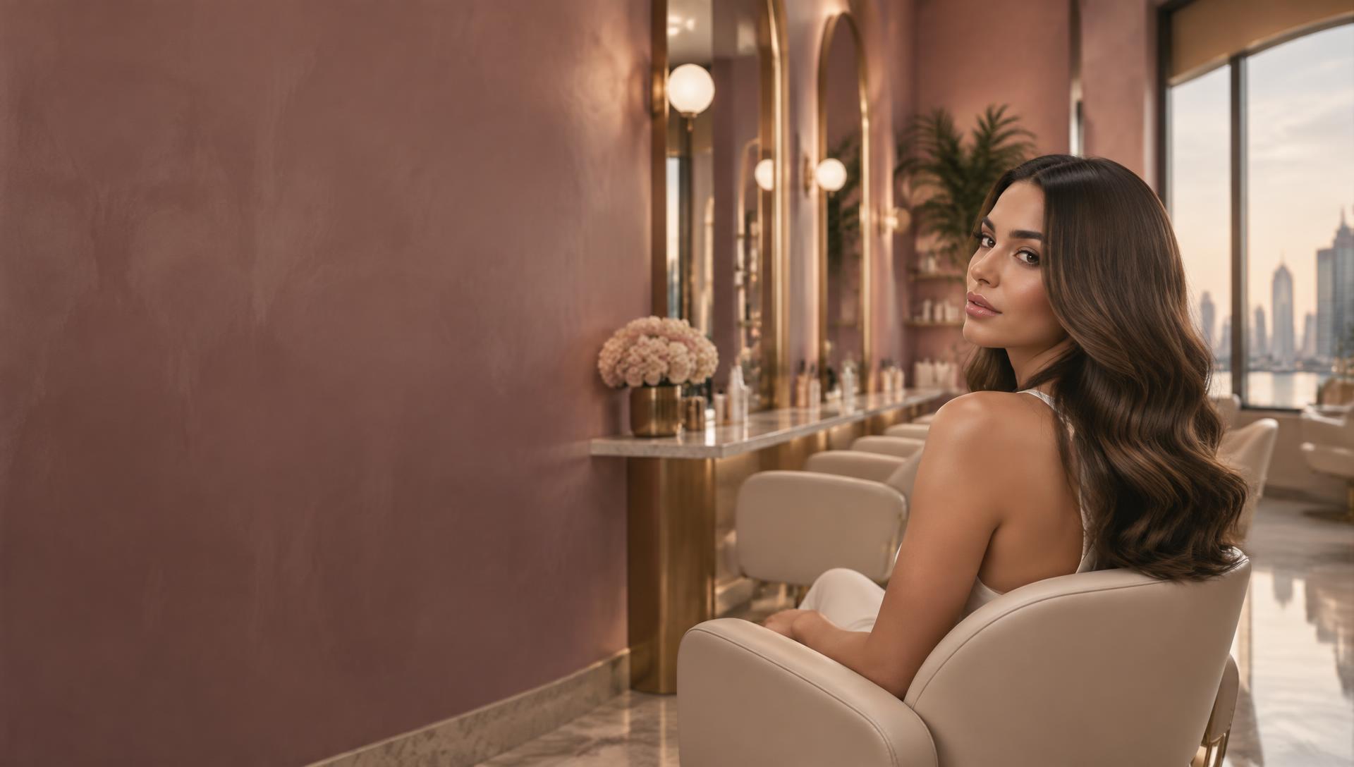 Interior de Luminere Beauty y cabello peinado profesionalmente